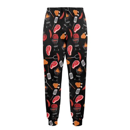 Barbecue Pattern Print Design 04 Men's Casual Track Pants