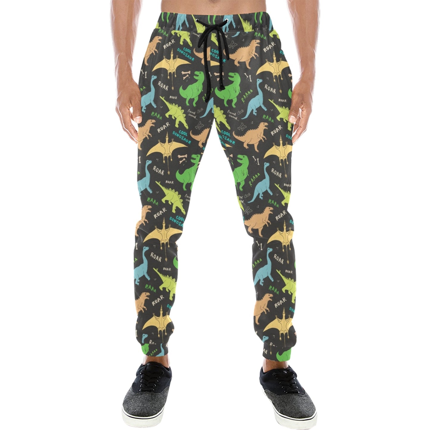 dinosaur Design Print Pattern JJ0107 Men's Sweatpants