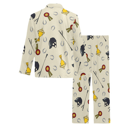Equestrian Horseshoe Equipment Men's Long Pajama Set