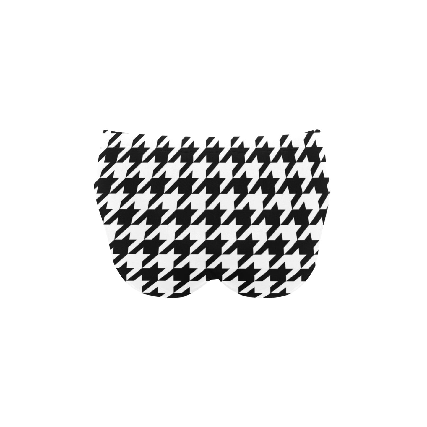 Houndstooth Black White Pattern Print Design 05 Men's Swimming Briefs