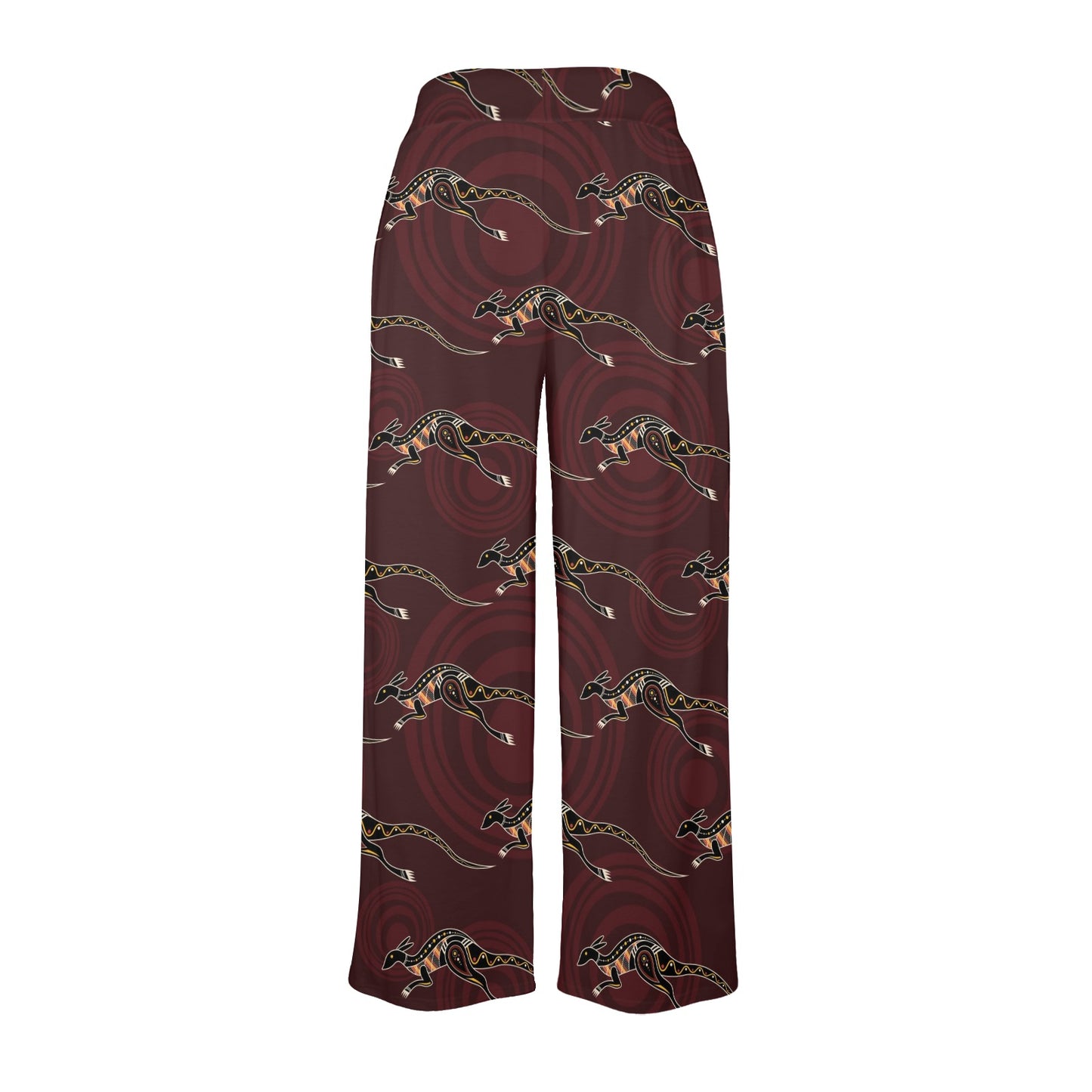 Kangaroos Pattern Print Design 05 Women's Wide Leg Lounge Pants