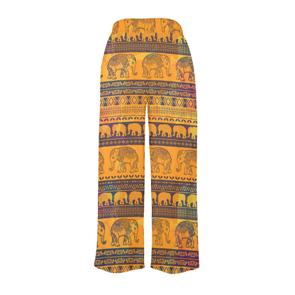 Elephant Aztec Women's Wide Leg Lounge Pants
