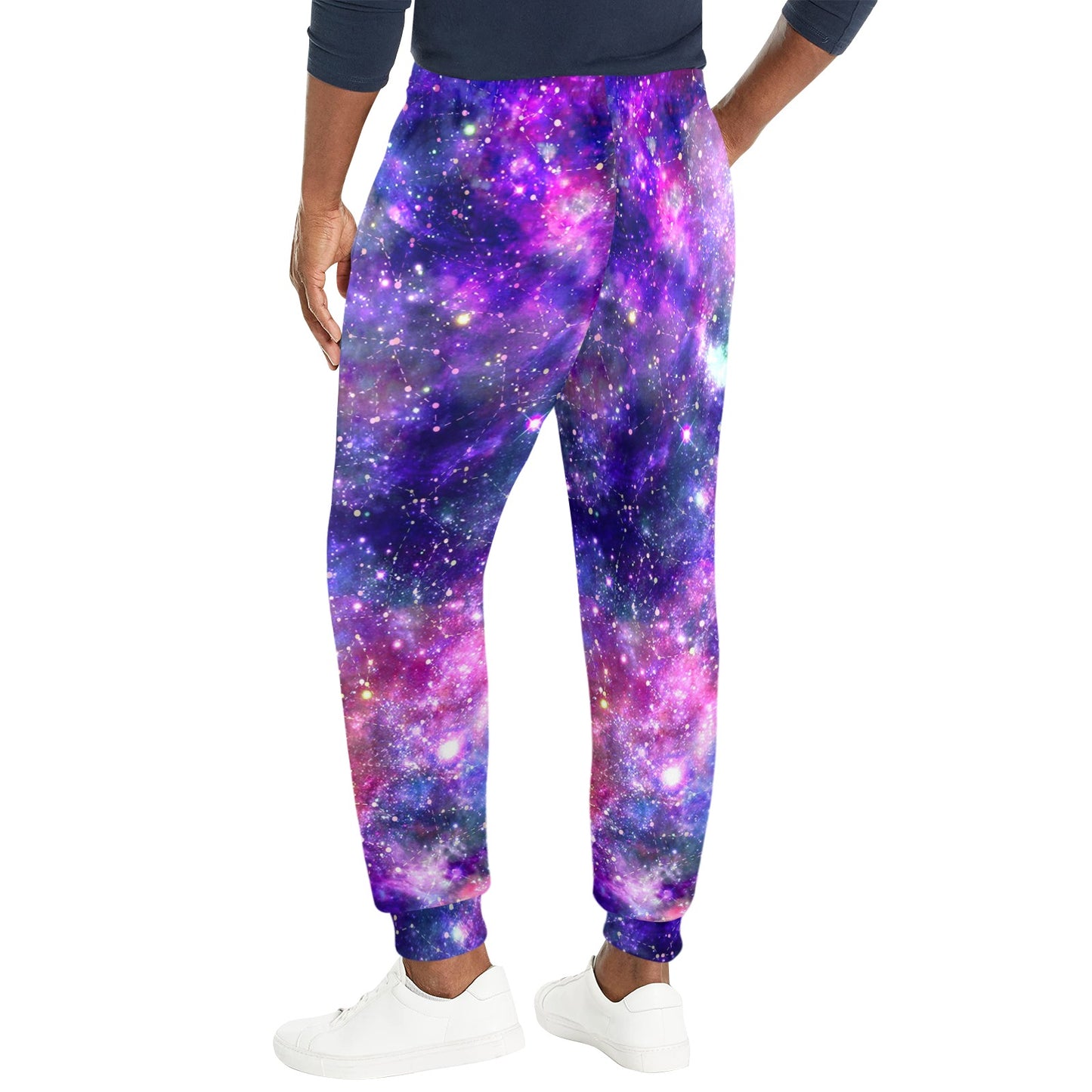 Galaxy Night Stardust Space Print Men's Casual Track Pants