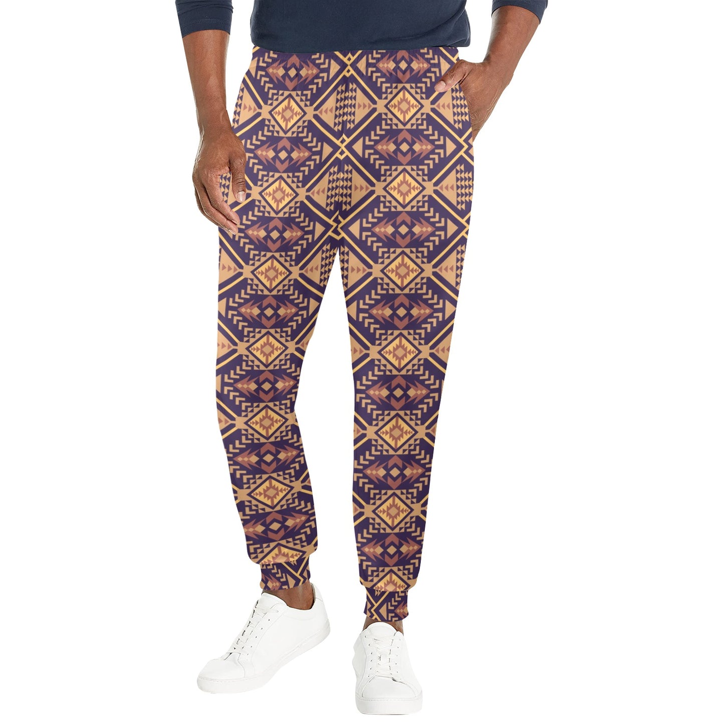 Aztec Pattern Print Design 09 Men's Casual Track Pants