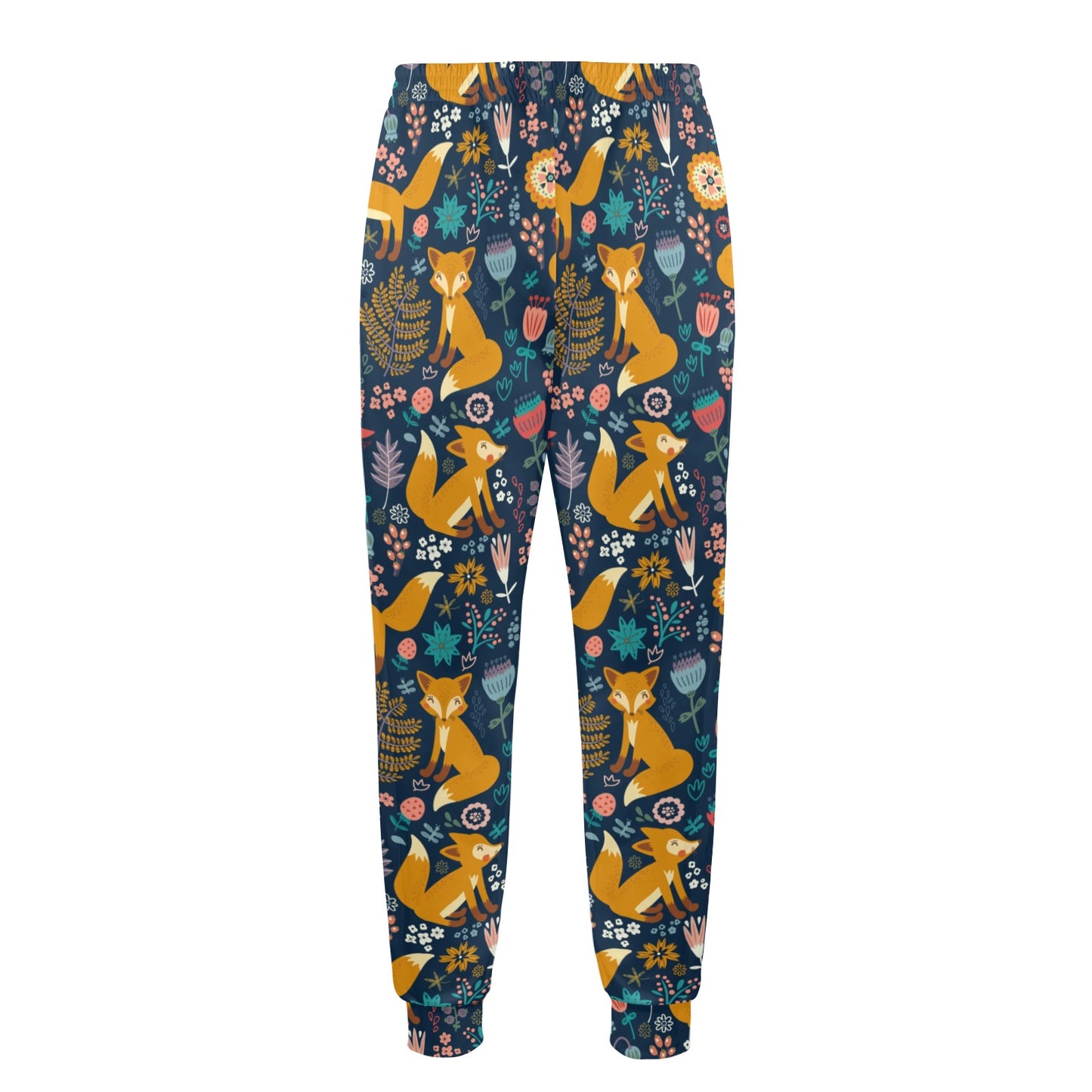 Fox Cute Jungle Print Pattern Men's Casual Track Pants