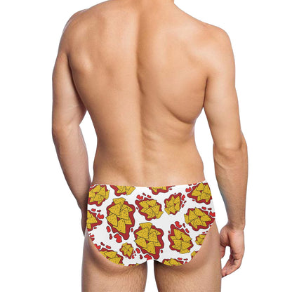 Nachos Pattern Print Design A03 Men's Swimming Briefs