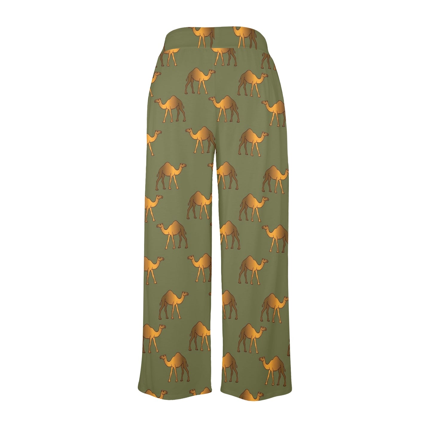 Camel Design Print Pattern JJ028 Women's Wide Leg Lounge Pants