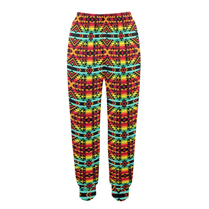 Kente Red Design African Print Women's Casual Track Pants