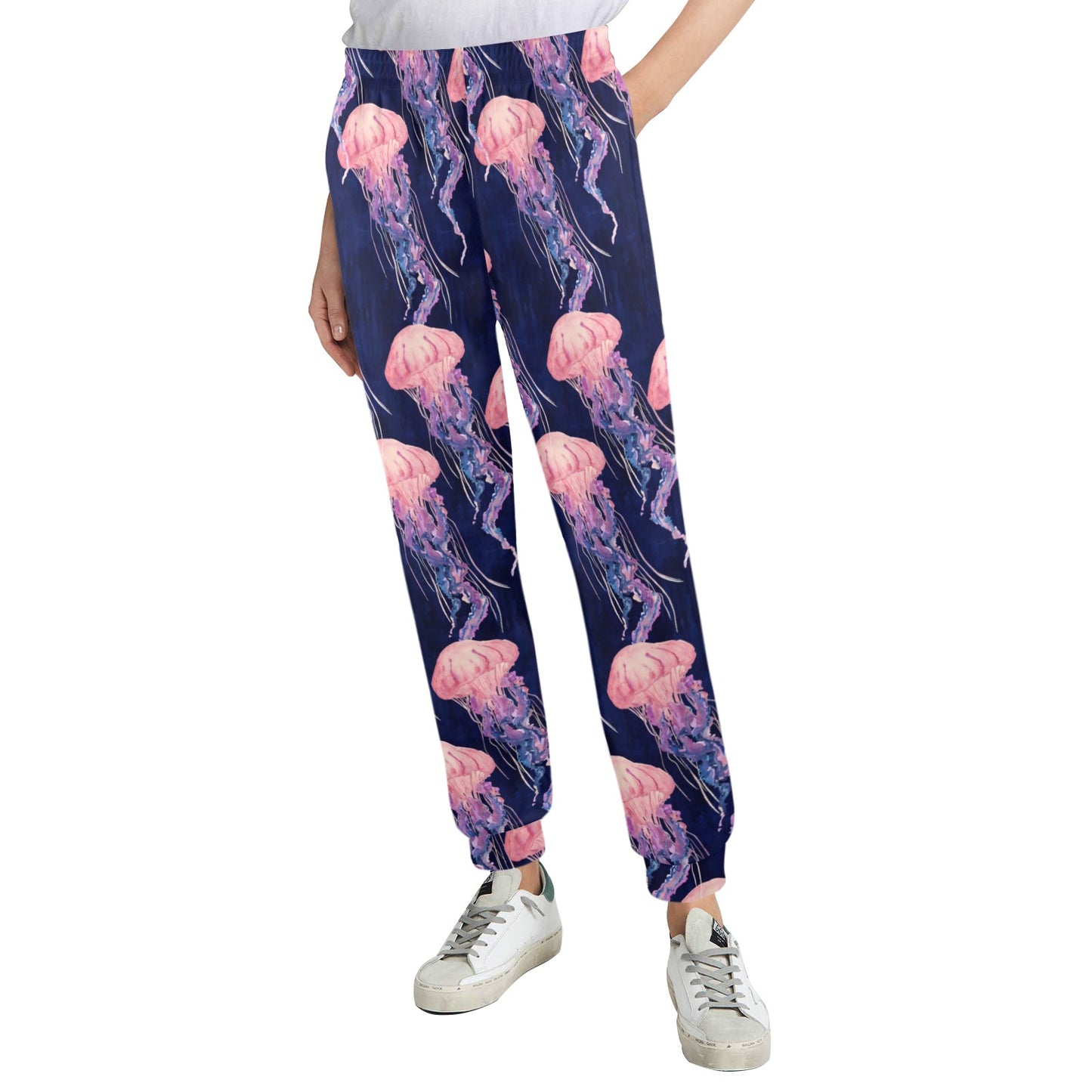Jellyfish Pattern Print Design 03 Women's Casual Track Pants