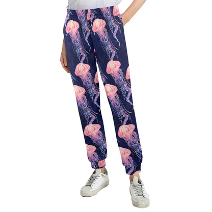 Jellyfish Pattern Print Design 03 Women's Casual Track Pants