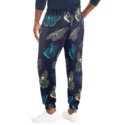 Monarch Butterfly Pattern Print Design 01 Men's Casual Track Pants