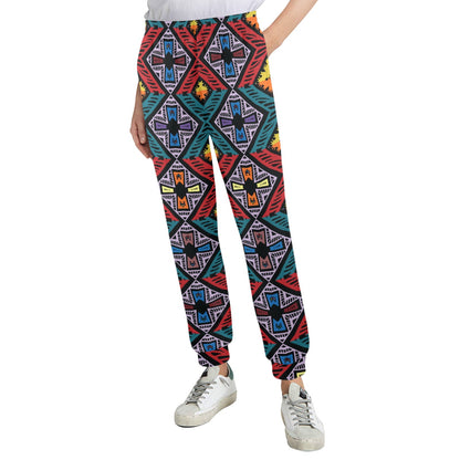 African Pattern Print Design 08 Women's Casual Track Pants