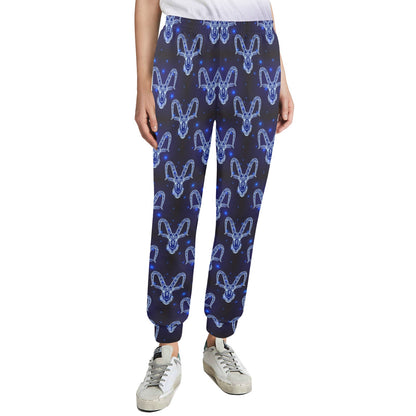 Goat Print Design LKS401 Women's Casual Track Pants