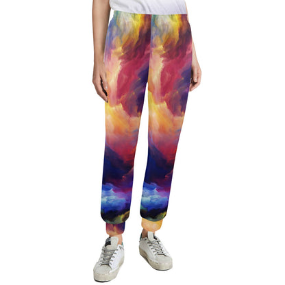 Vortex Twist Swirl Water Color Design Women's Casual Track Pants
