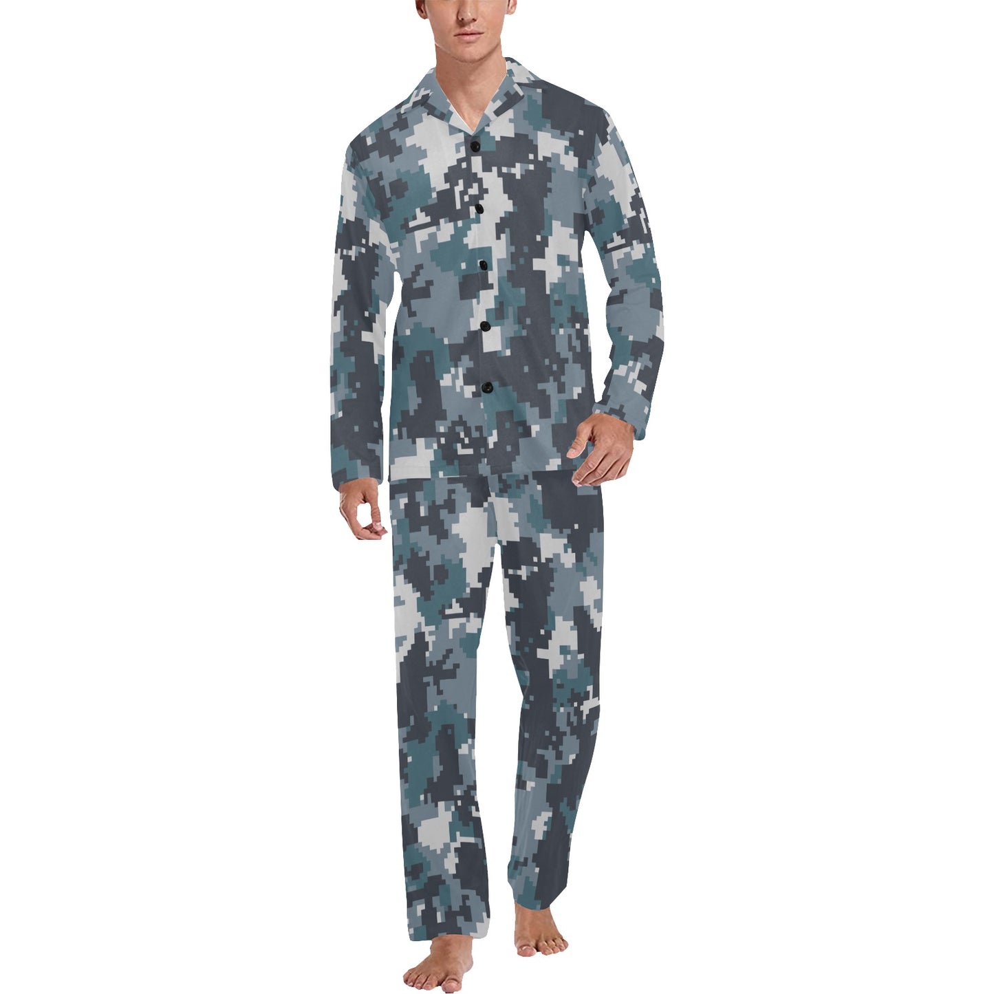 ACU Digital Urban Camouflage Men's Long Pajama Set