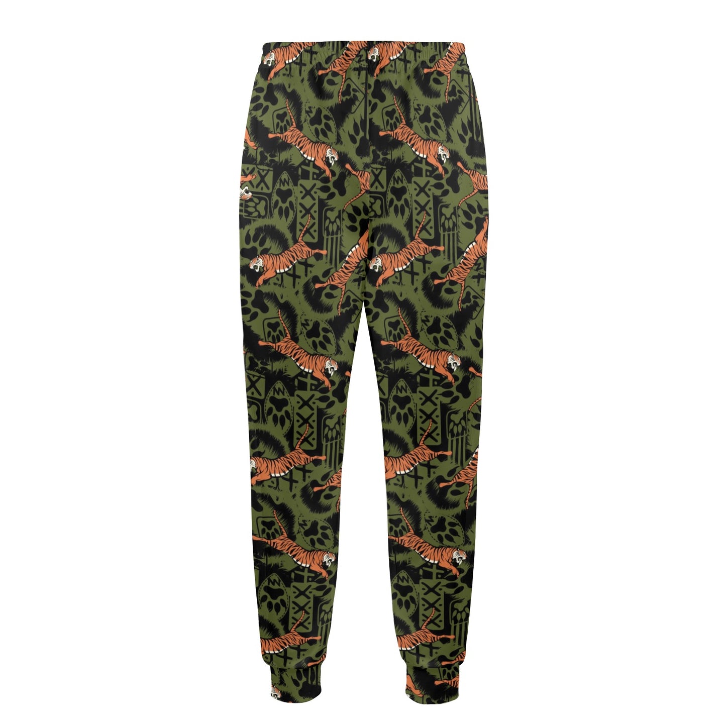 Tiger Pattern Print Design LKS303 Men's Casual Track Pants