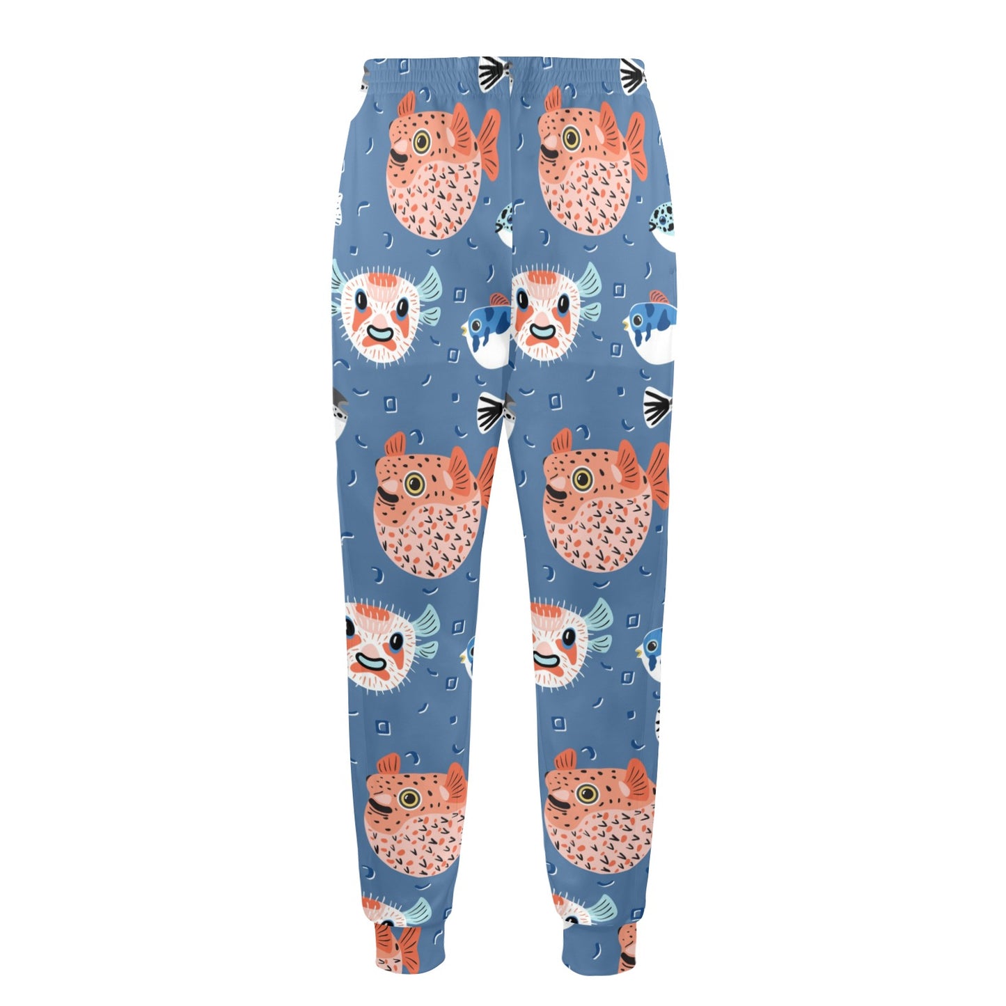 Fugu Pattern Print Design 02 Men's Casual Track Pants