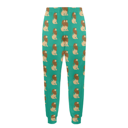 Lion Pattern Print Design 02 Men's Casual Track Pants