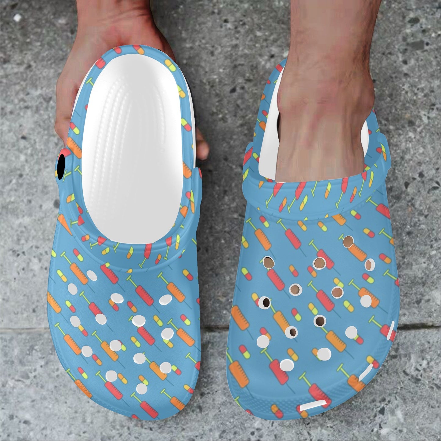 Phlebotomist Medical Pattern Unisex Clogs Shoes