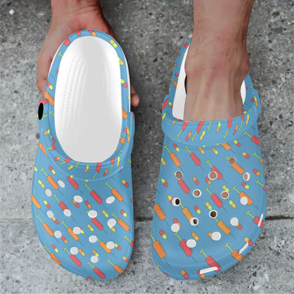Phlebotomist Medical Pattern Unisex Clogs Shoes
