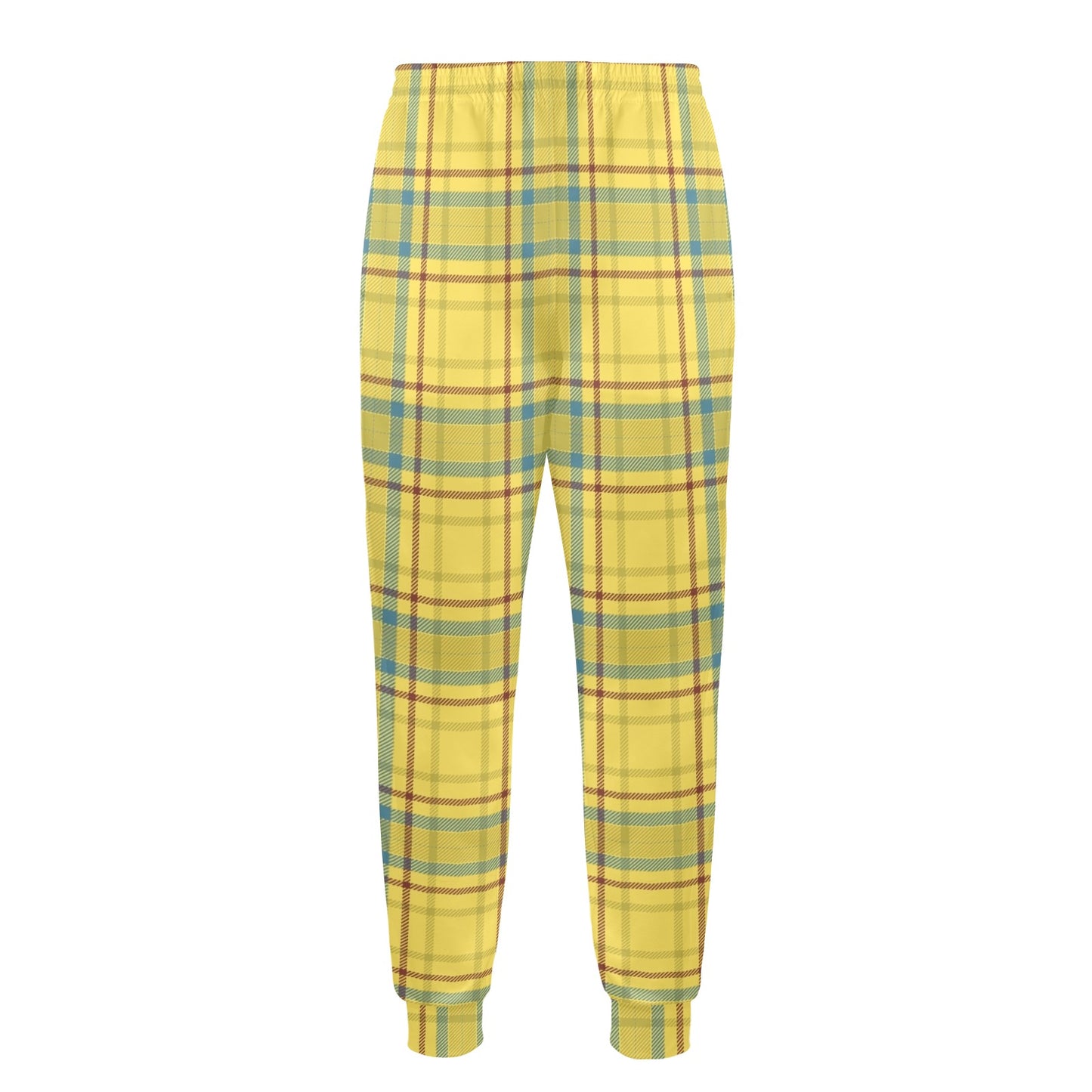 Tartan Yellow Print Design LKS301 Men's Casual Track Pants