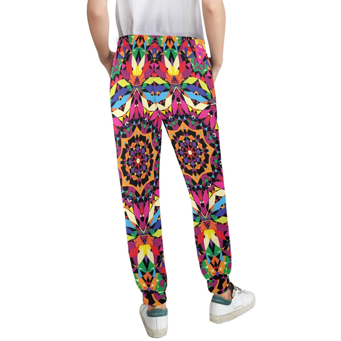 Kaleidoscope Pattern Print Design 02 Women's Casual Track Pants