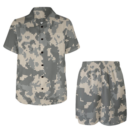 ACU Digital Camouflage Men's Beach Shirt and Shorts Set