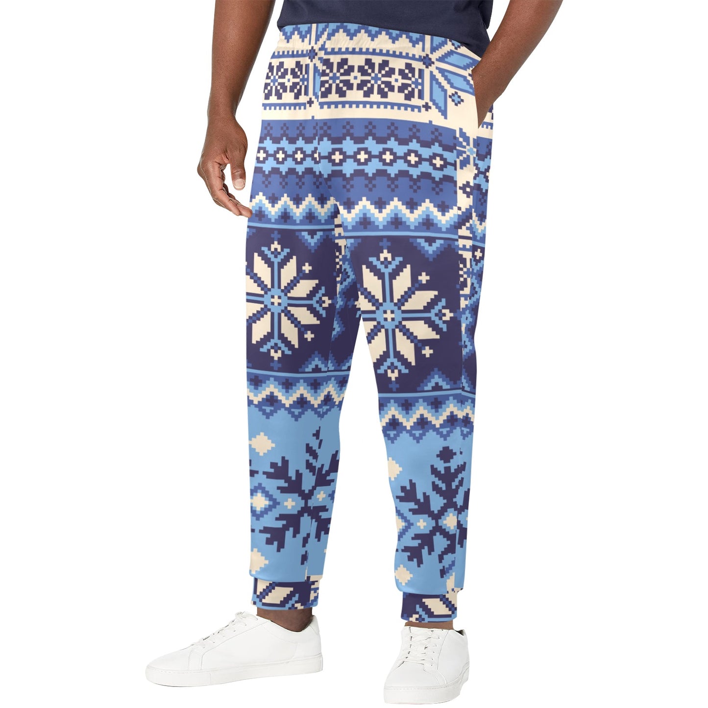 Nordic Pattern Print Design A04 Men's Casual Track Pants