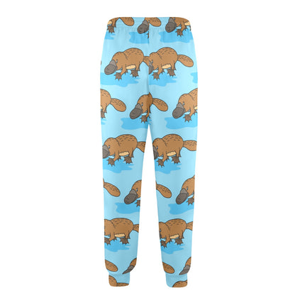 Platypus Pattern Print Design A02 Men's Casual Track Pants