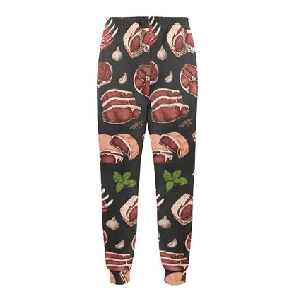 Meat Pattern Print Design 02 Men's Casual Track Pants