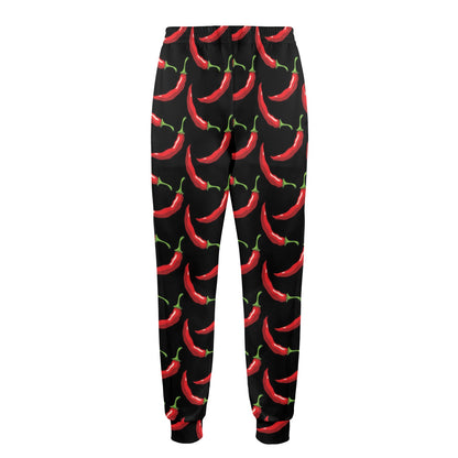 Chilli Pepper Pattern Print Design 01 Men's Casual Track Pants