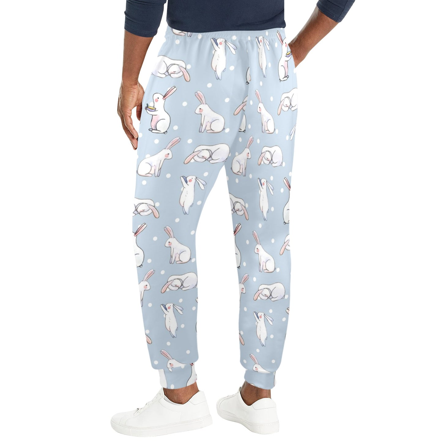 Rabbit Pattern Print Design RB06 Men's Casual Track Pants