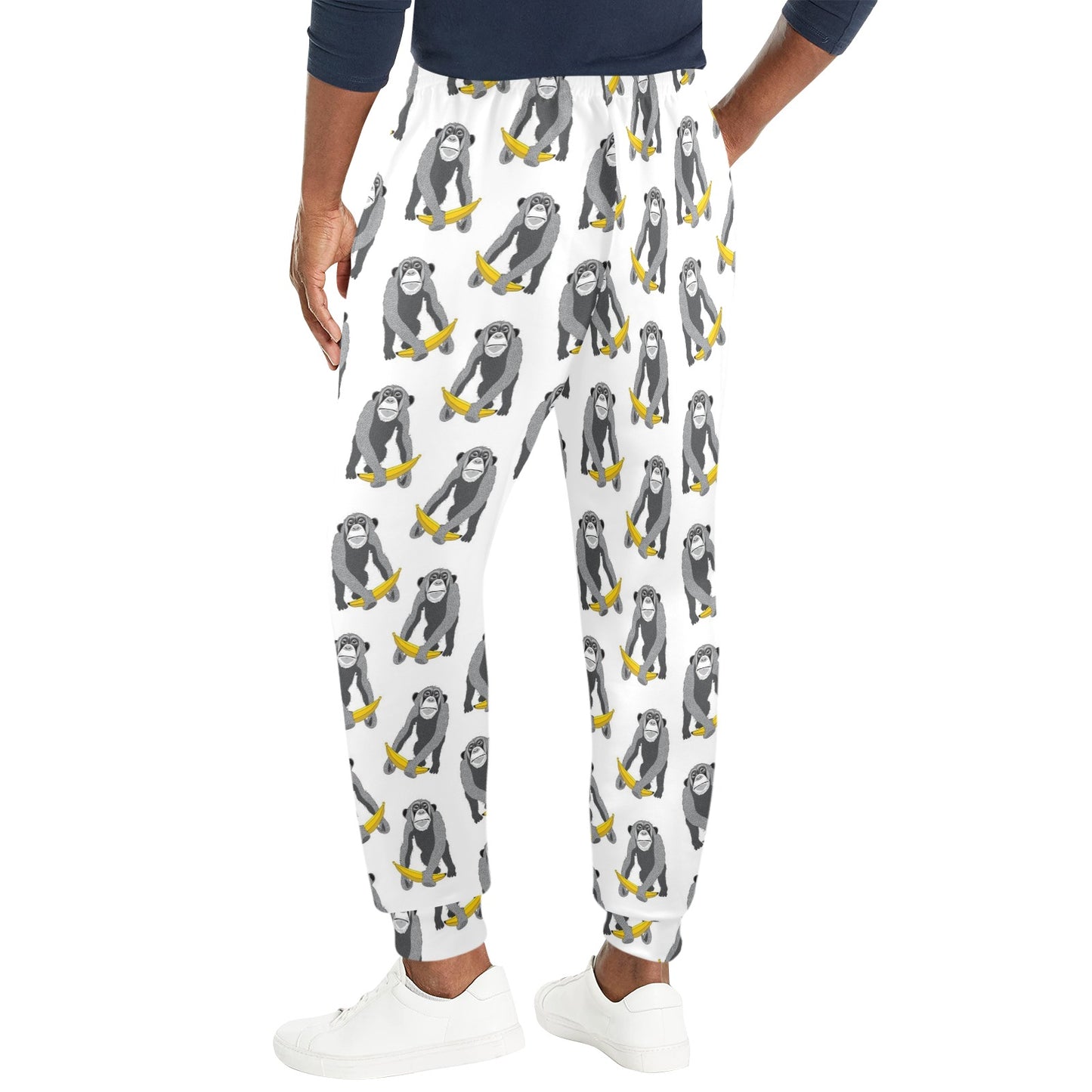 Chimpanzee Pattern Print Design 05 Men's Casual Track Pants