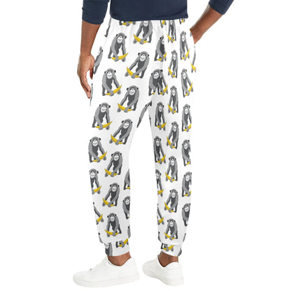 Chimpanzee Pattern Print Design 05 Men's Casual Track Pants