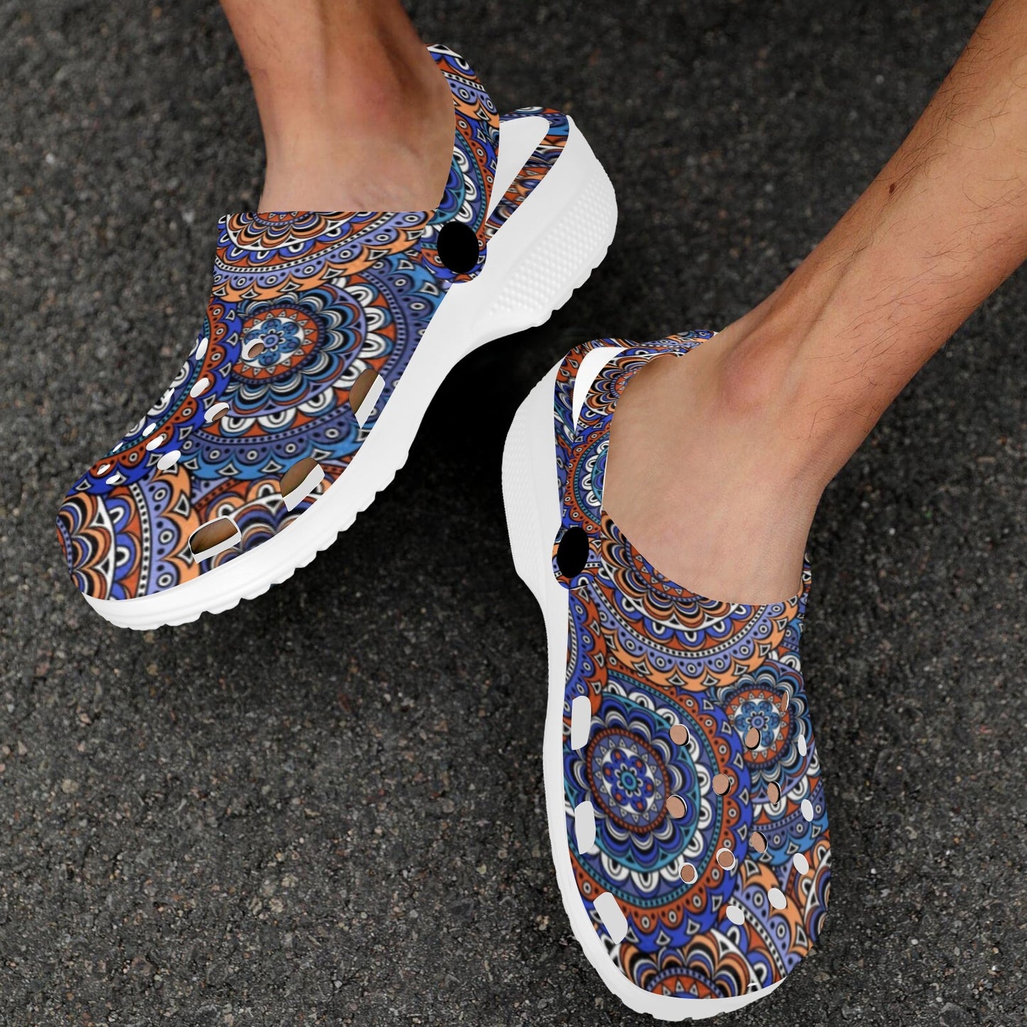 Mandala Boho Chic Design Print Unisex Clogs Shoes