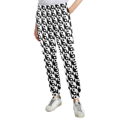 Yin Yang Classic Pattern Design Print Women's Casual Track Pants
