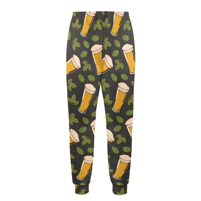 Beer Iris Pattern Print Design 02 Men's Casual Track Pants