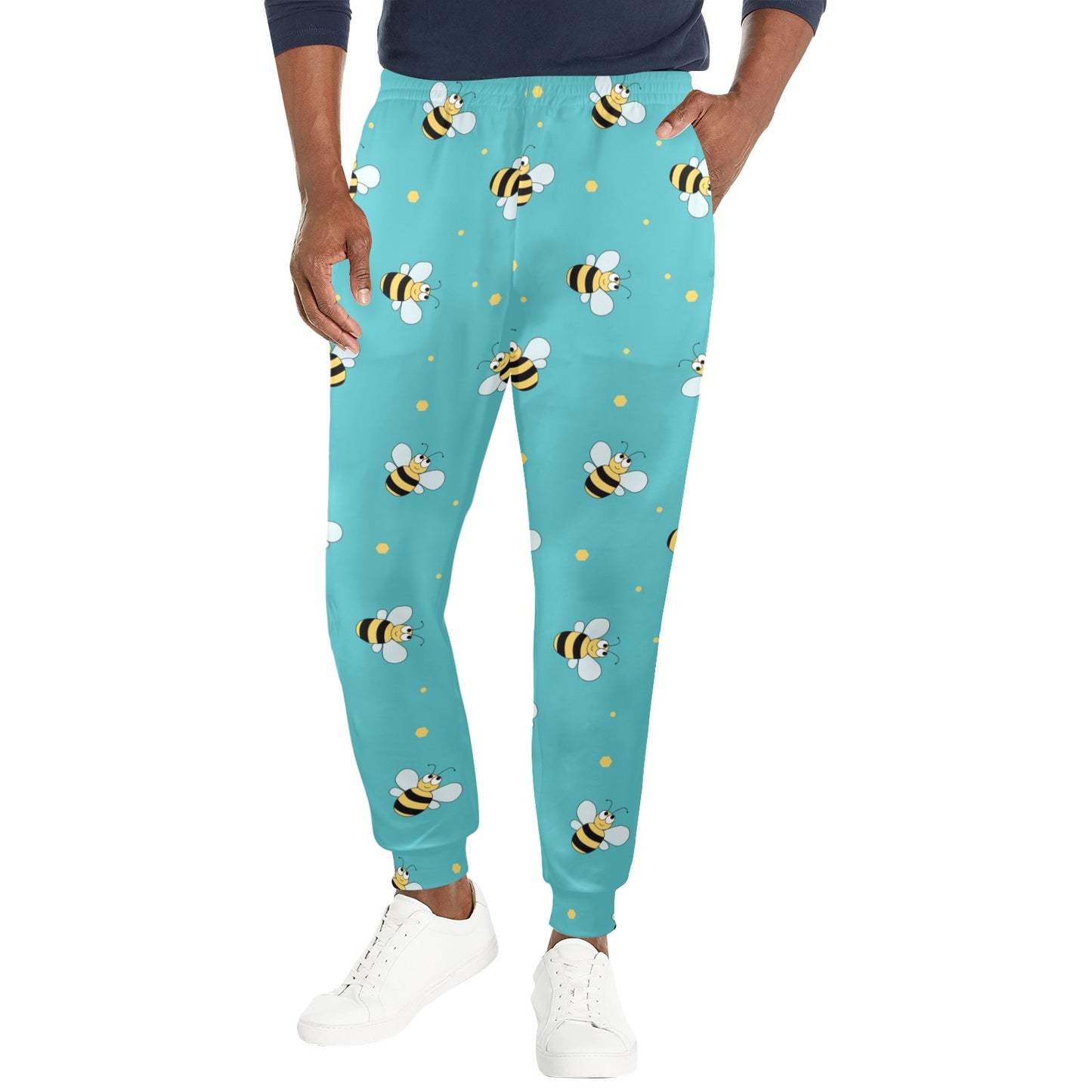 Bee With Dot Print Design LKS309 Men's Casual Track Pants