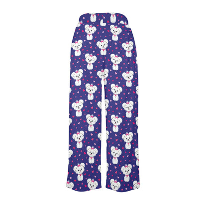 Maltese Pattern Print Design 02 Women's Wide Leg Lounge Pants