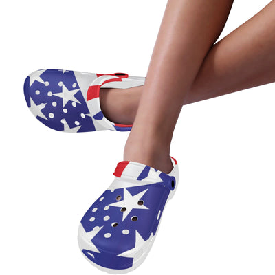 American flag Print Unisex Clogs Shoes