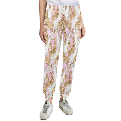 giraffe Design Print Pattern JJ0269 Women's Casual Track Pants
