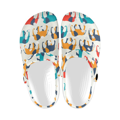 Elephant Colorful Print Pattern Unisex Clogs Shoes