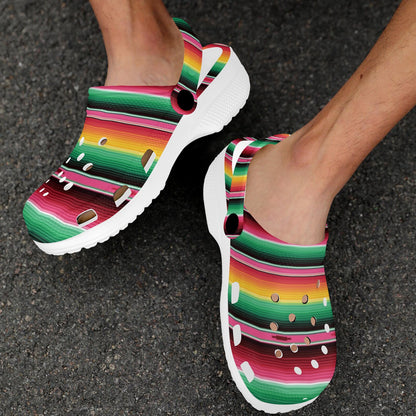 Mexican Blanket Classic Print Pattern Unisex Clogs Shoes