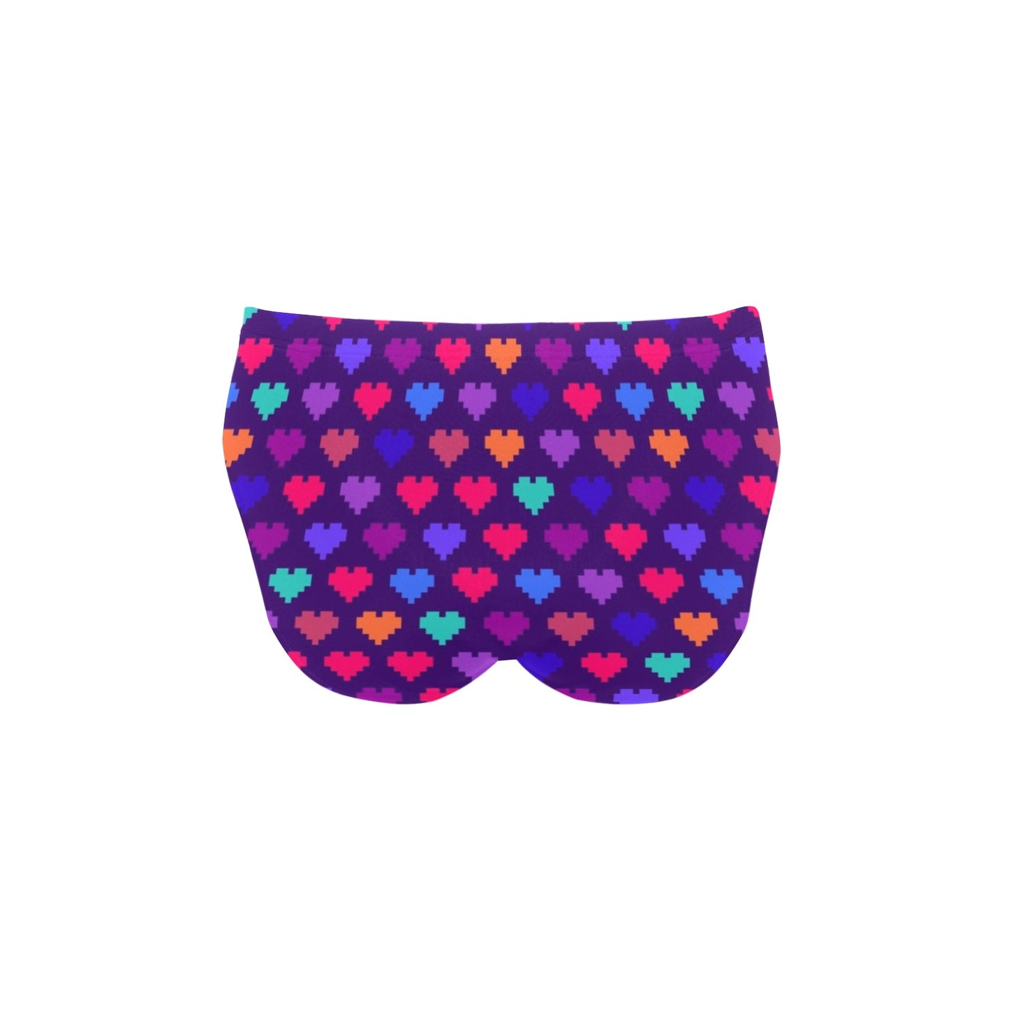 Heart Pixel Pattern Print Design HE03 Men's Swimming Briefs