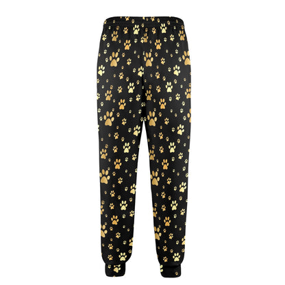 Knit Paw Pattern Print Design 03 Men's Casual Track Pants