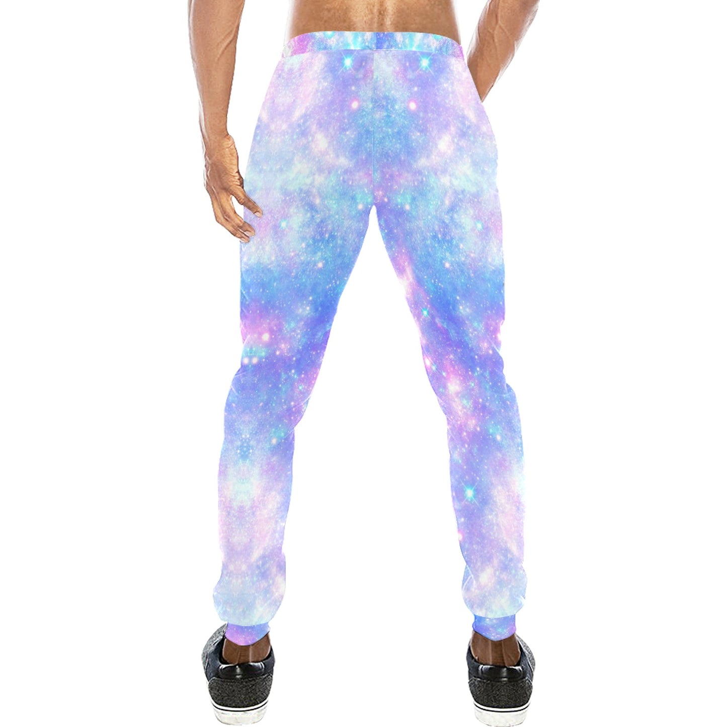 Galaxy Stardust Pastel Color Print Men's Sweatpants