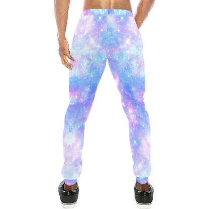Galaxy Stardust Pastel Color Print Men's Sweatpants