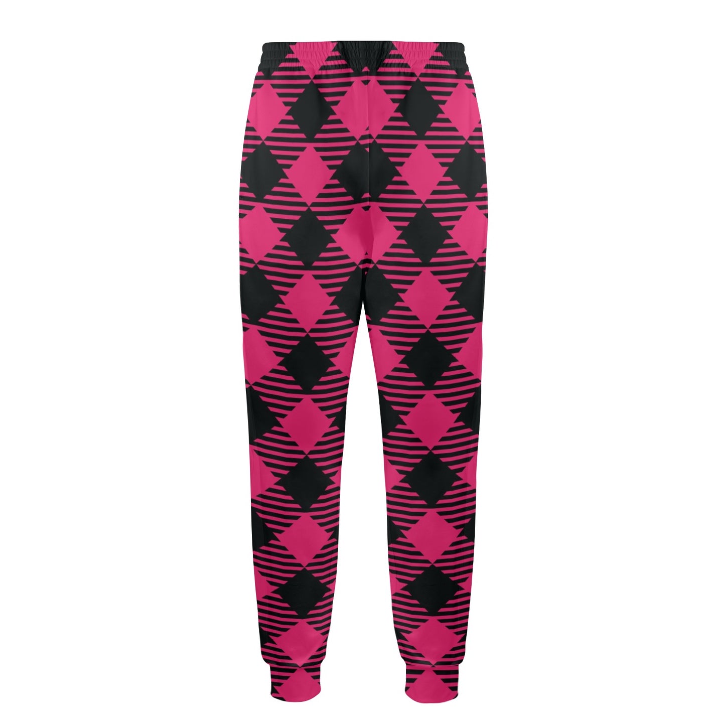 Buffalo check Pink Pattern Print Design 01 Men's Casual Track Pants