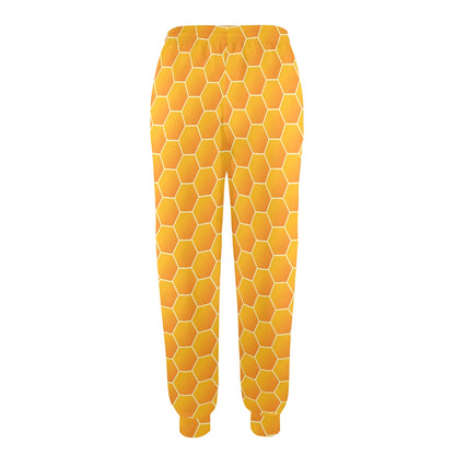 Honey Bee Honeycomb Print Design LKS3011 Women's Casual Track Pants
