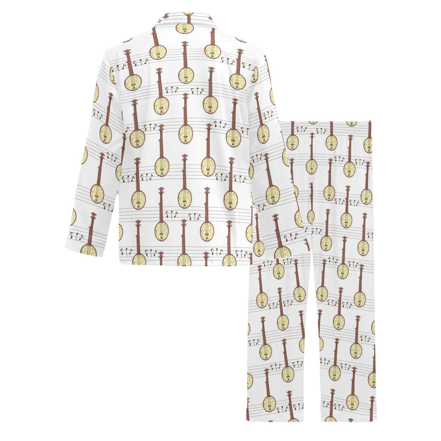 Banjo Print Design LKS402 Men's Long Pajama Set